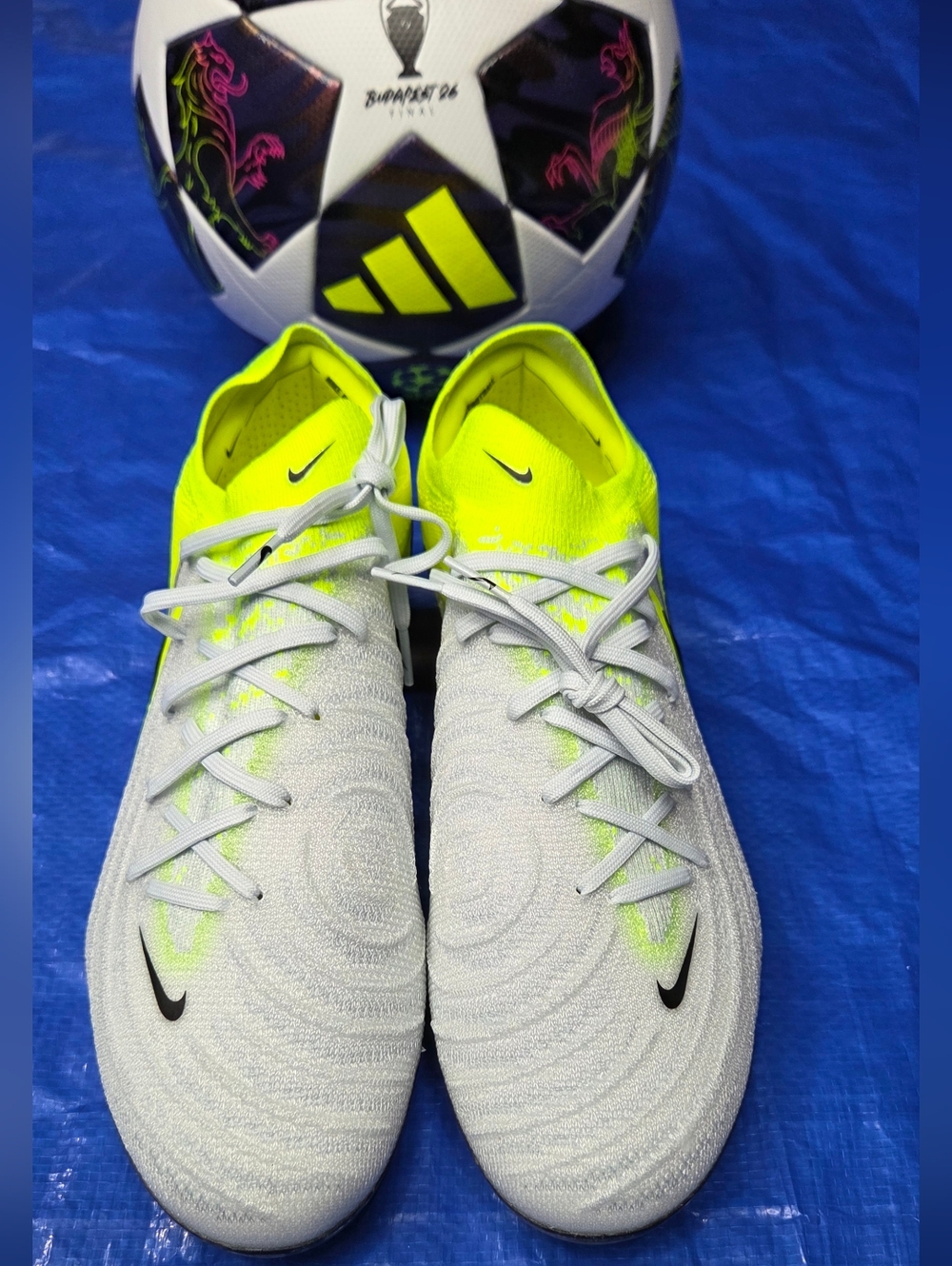Nike Neon Yellow & White Soccer Cleats